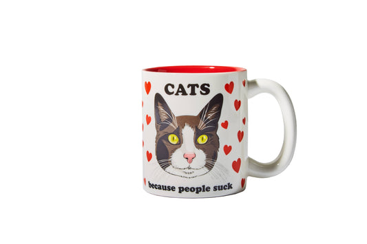 Cats Because People Suck Coffee Mug