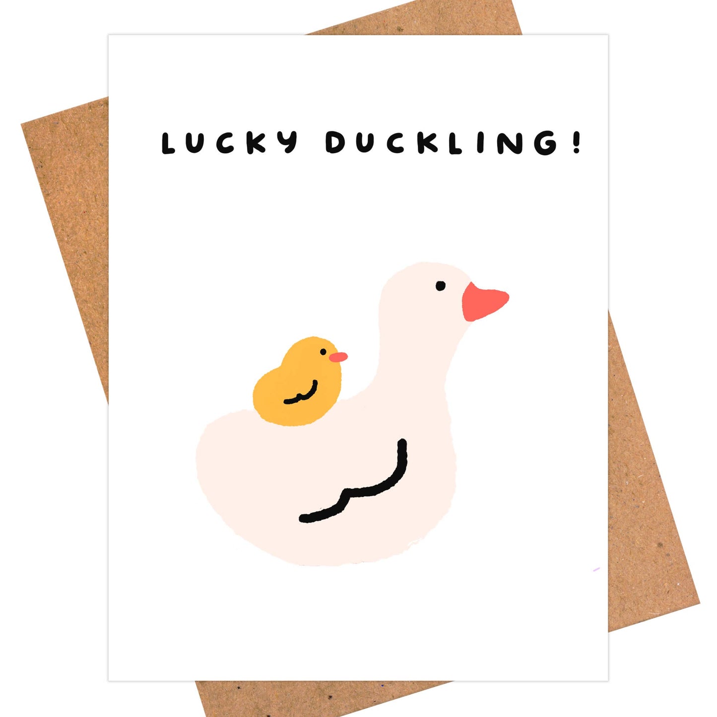 Lucky Duckling - Cute Baby Card for New Parents, Baby Shower