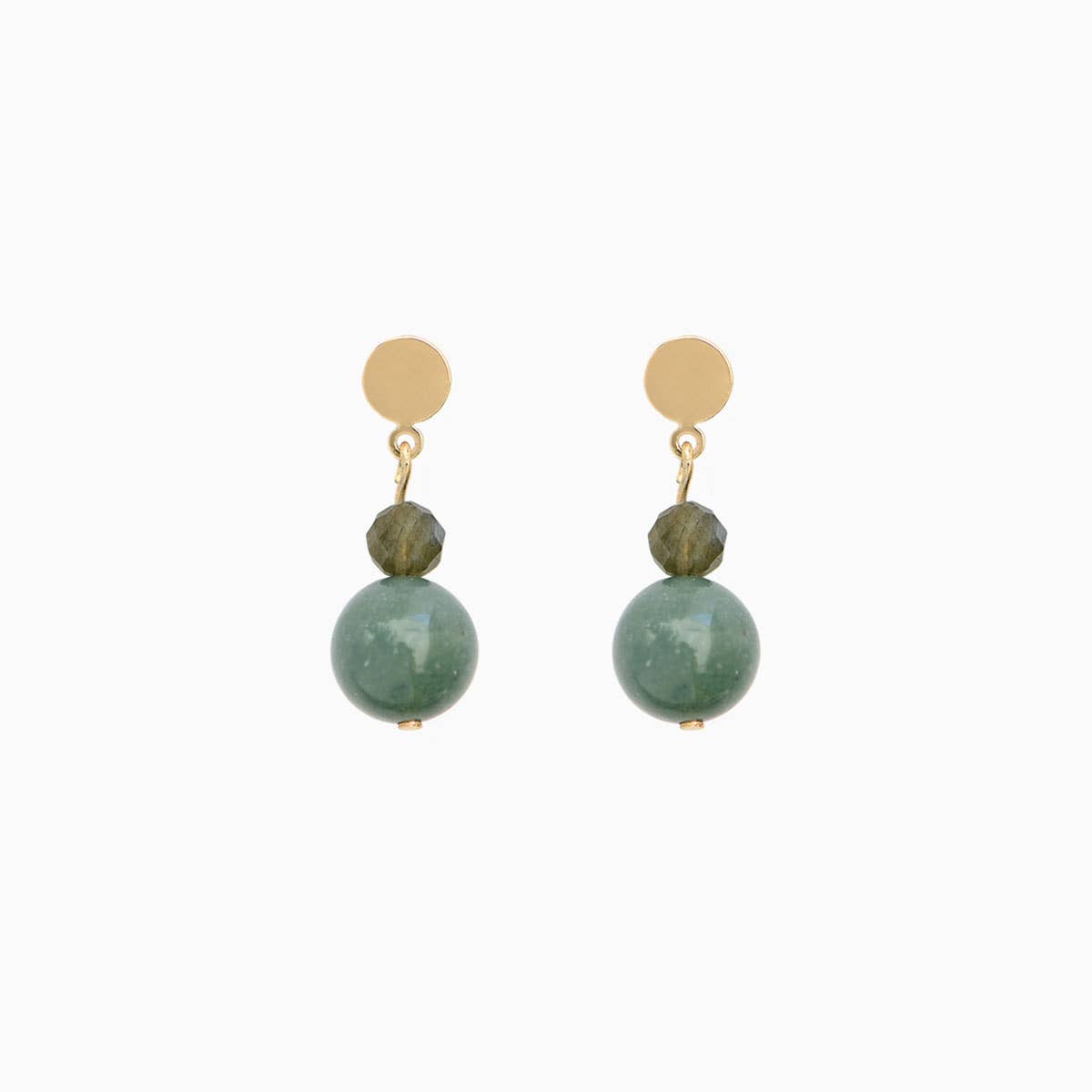 BLOOMFIELD bead earrings (green)