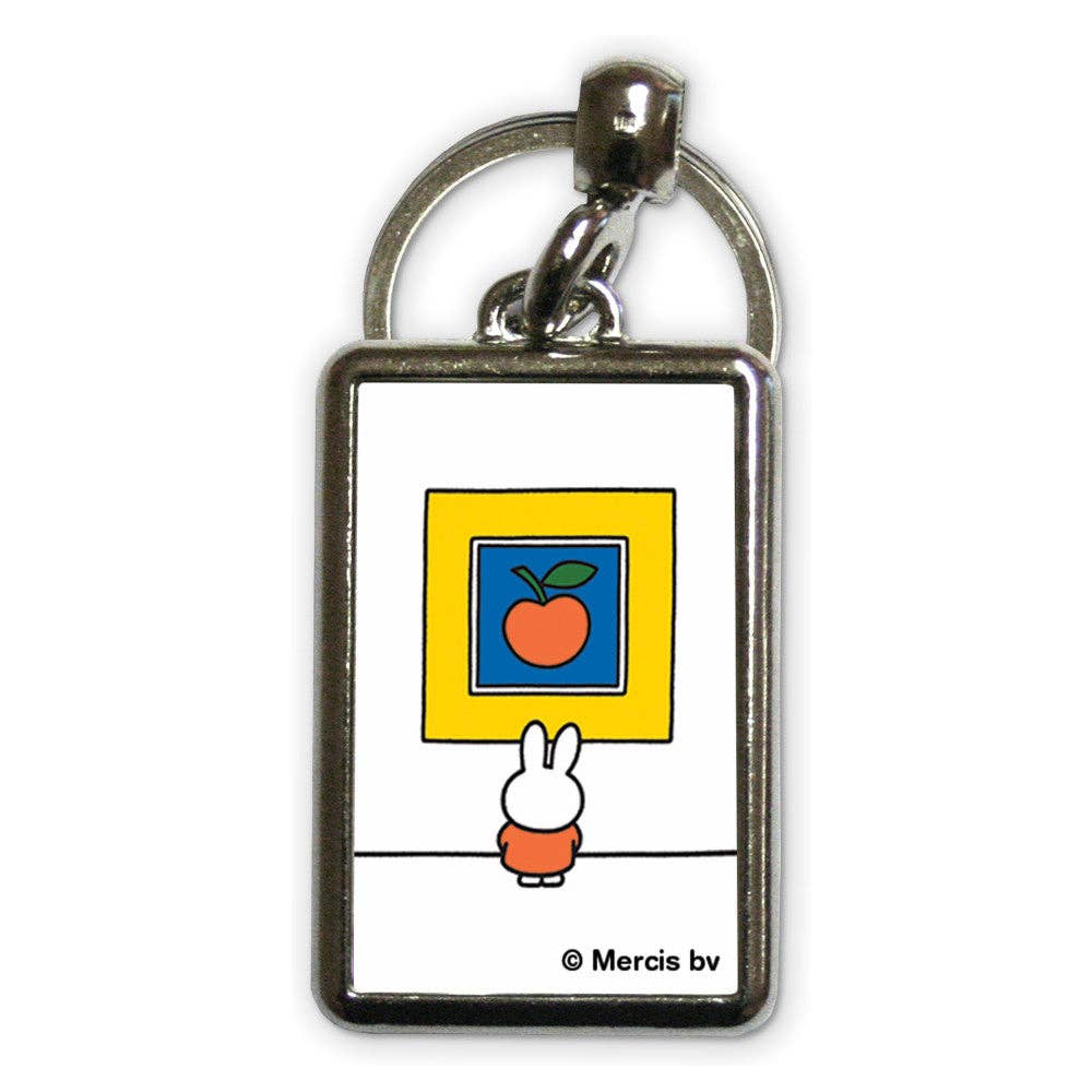 Miffy Apple Art Metal Keyring