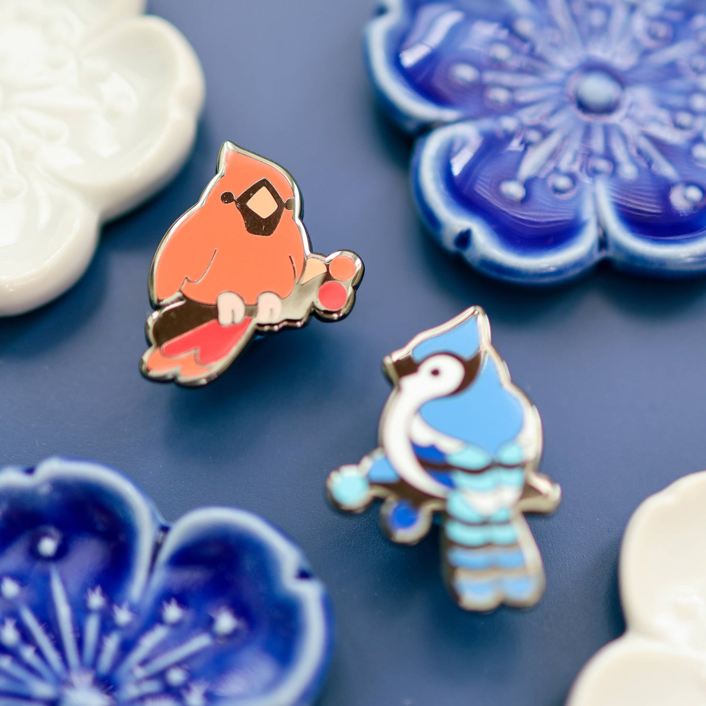 Enamel Pin - Snowy Birds Pin Set
