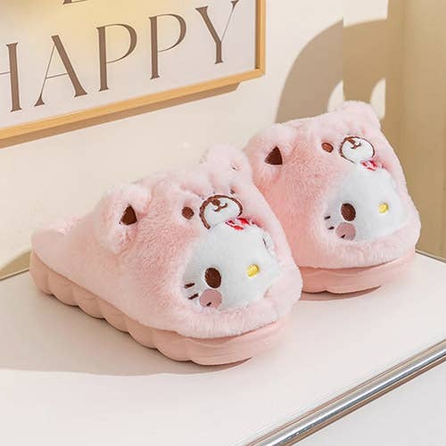 Sanrio Characters Fluffy Fur Costume COZY Slippers