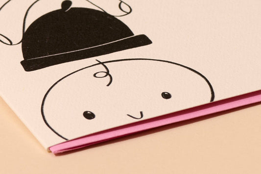 Sweet Scandi New Baby Card - Tiny Hat - Love Julia