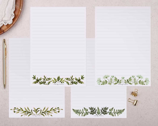 Letter Writing Paper | A5 Lined Botanical Writing Paper Gift