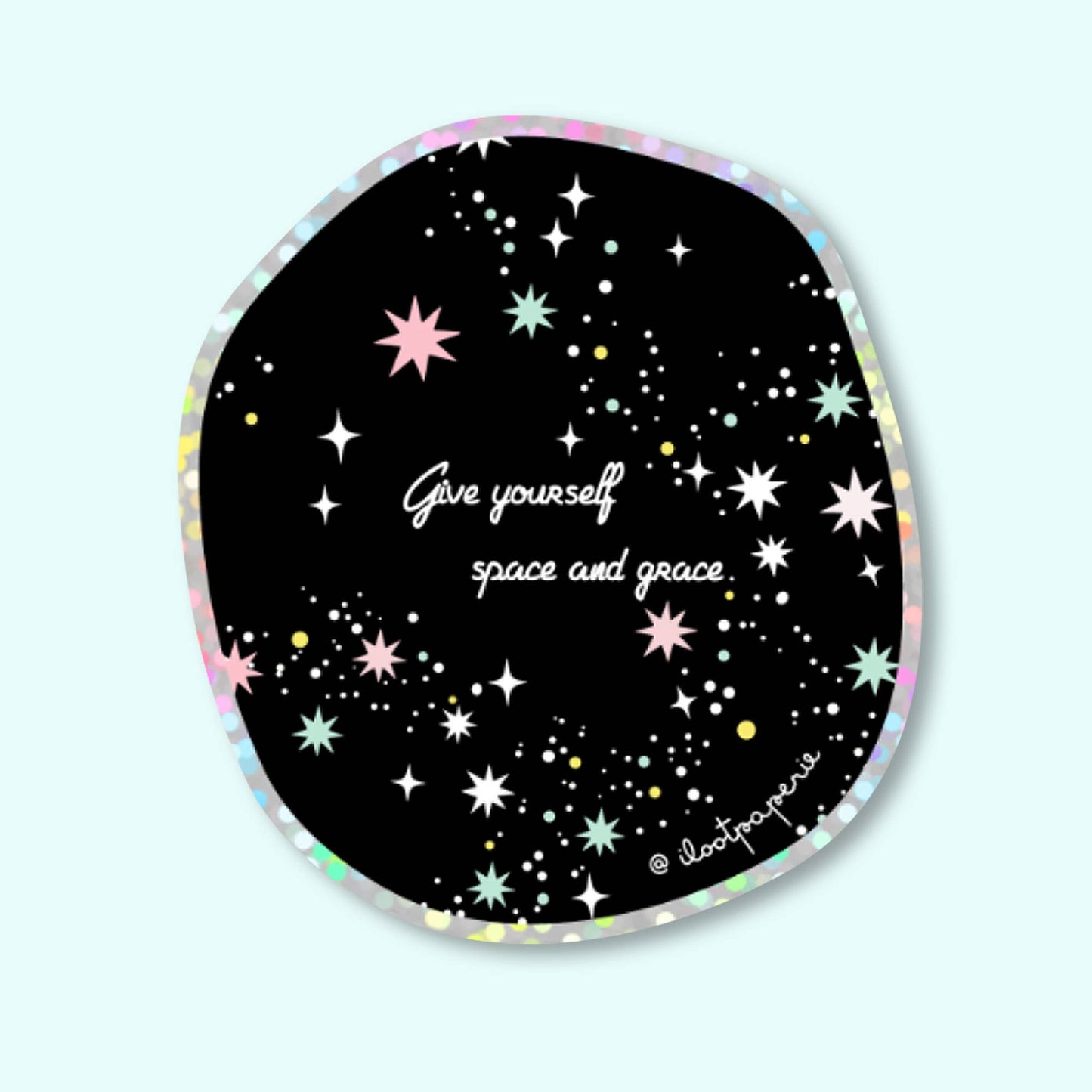 Glitter! Space and Grace Single Sticker