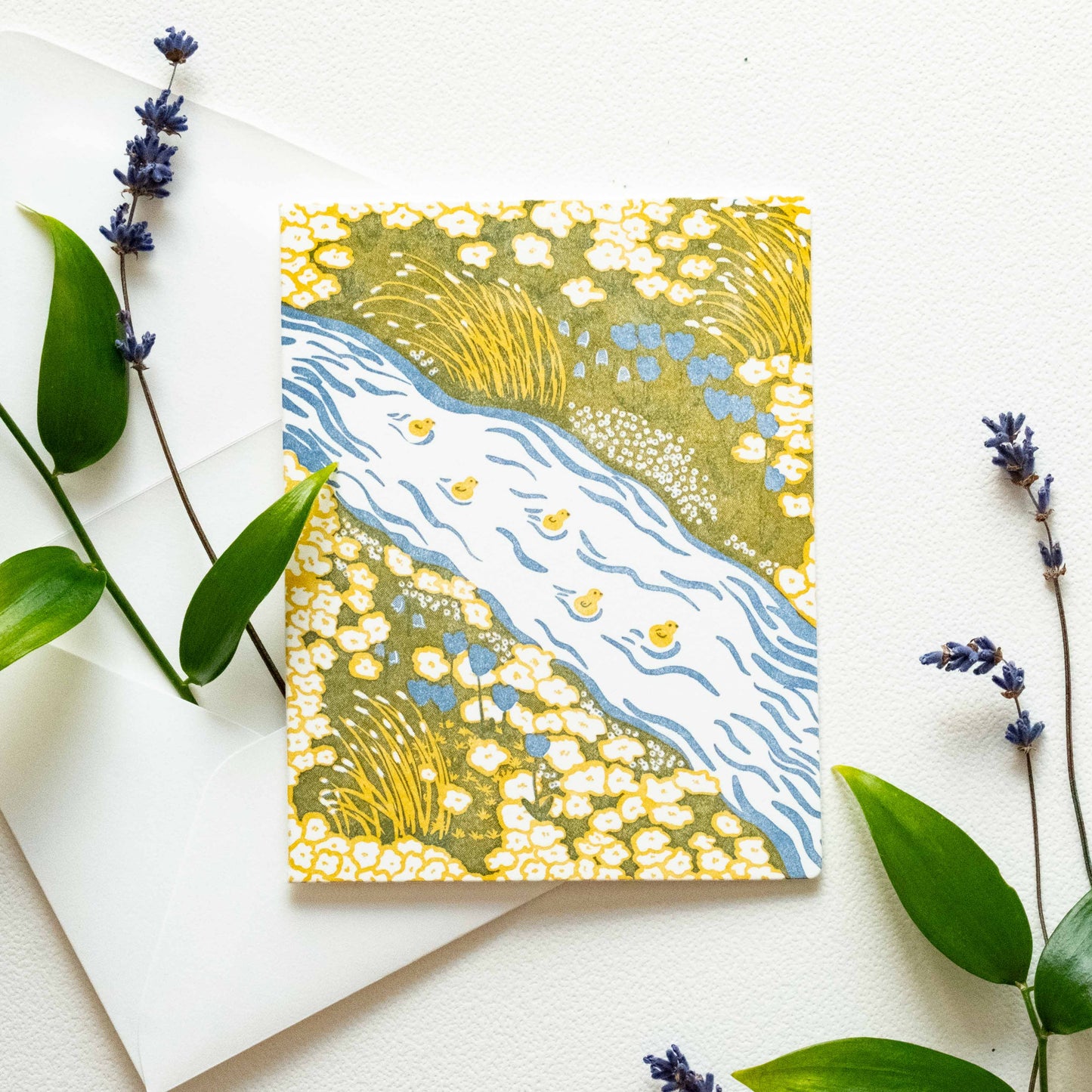 Ducks stream | Blank | Letterpress Card