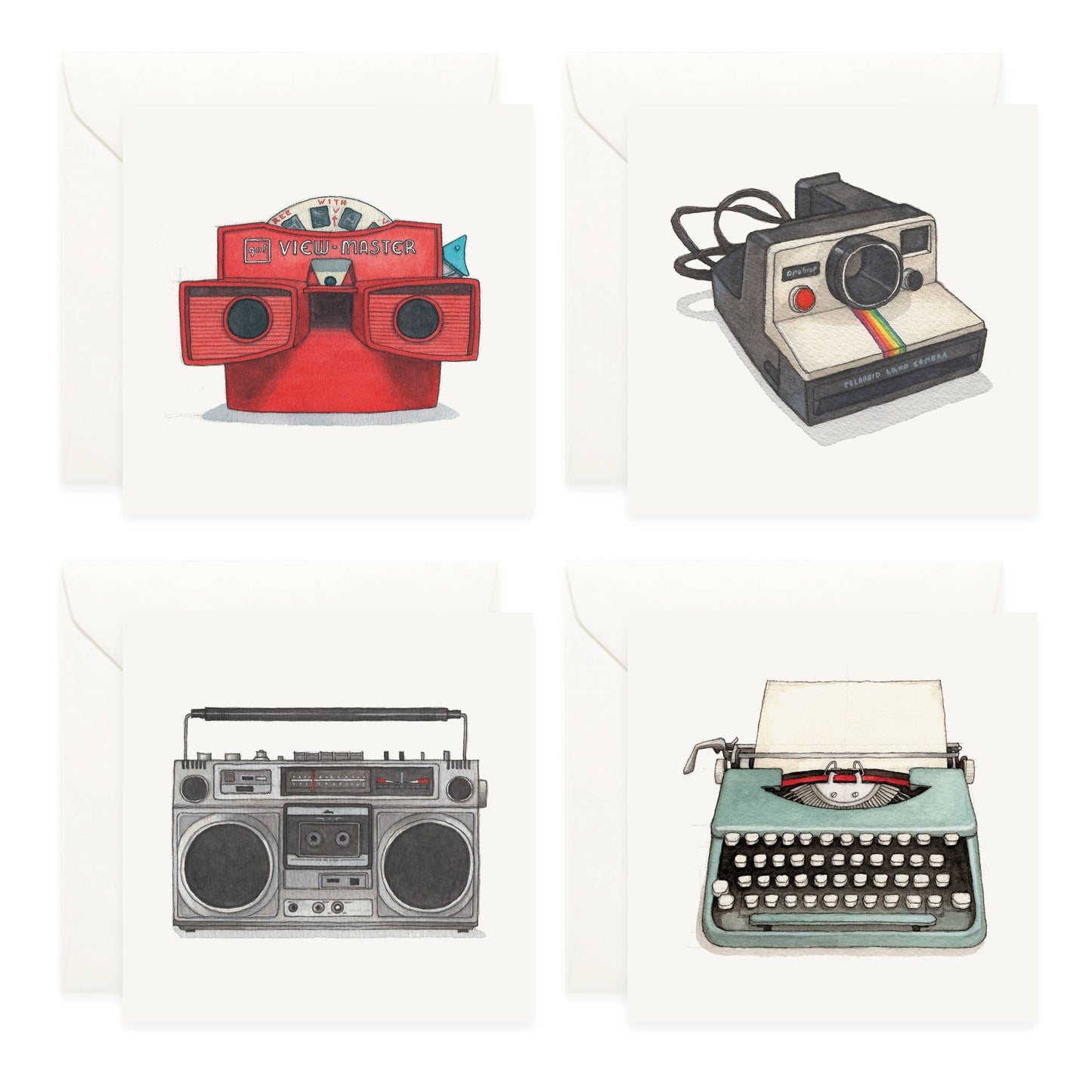 Retro Objects Mini Cards