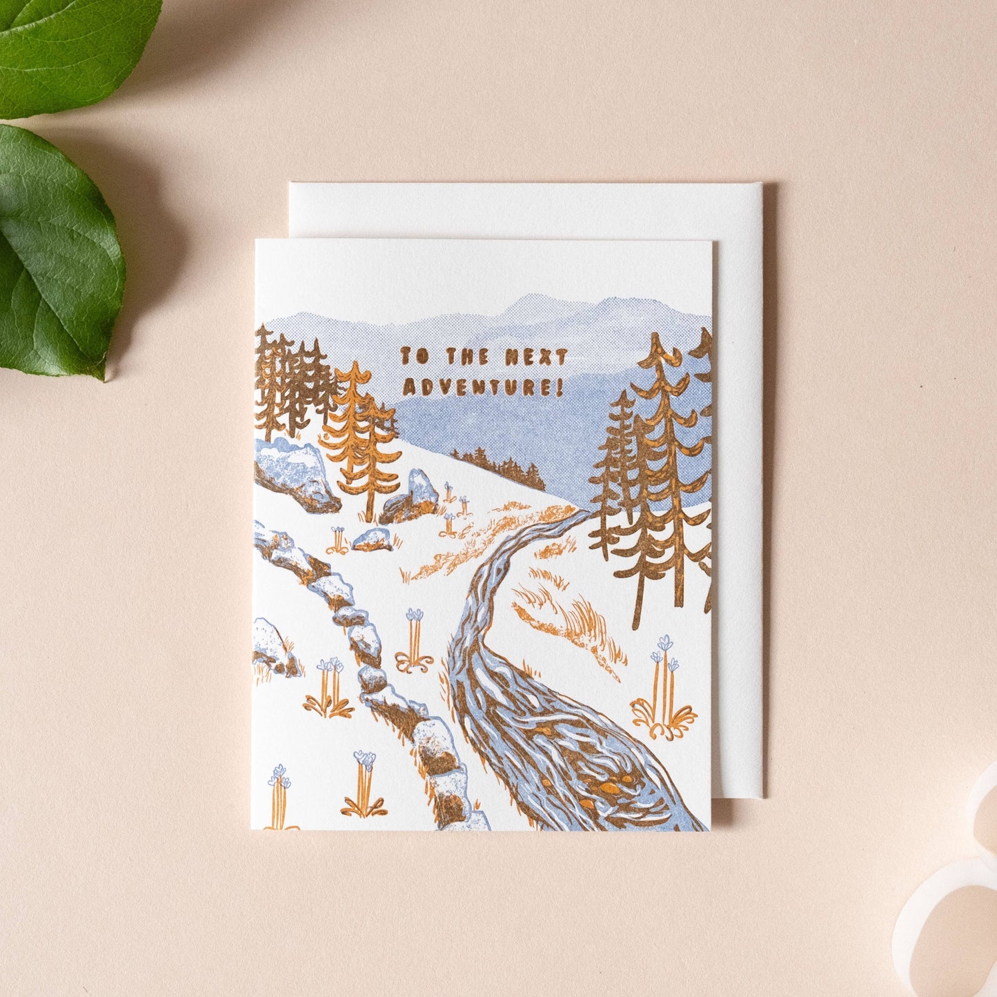 Adventure Stream | Mountain | Letterpress Card