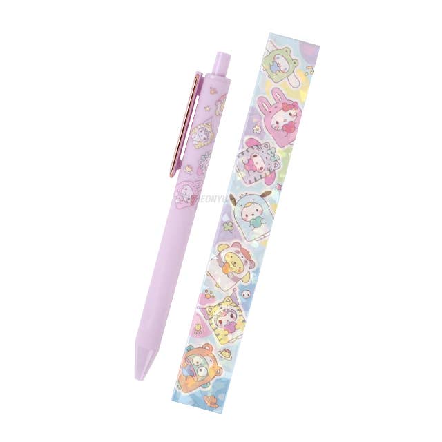 Sanrio Gold Clip & Soft Grip Blind Ball point pen Box