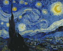Load image into Gallery viewer, Starry Night, by Vincent van Gogh - DIY Paint By Numbers Kit
