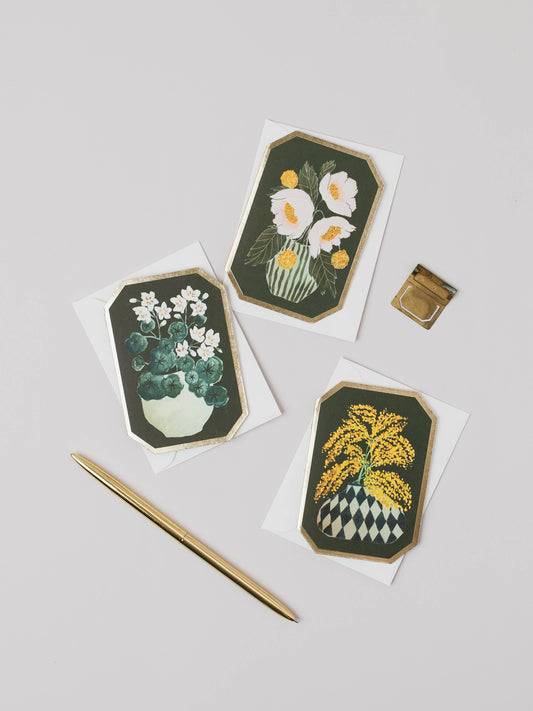 MIMOSA BOTANICAL DIE CUT FLORAL MINI CARD