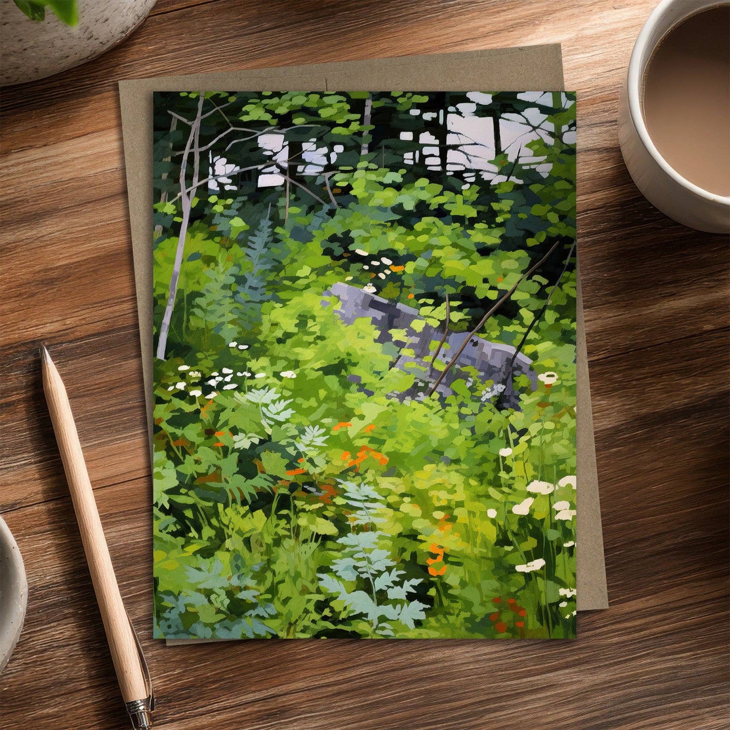 Into the Forest Rocks Notecard
