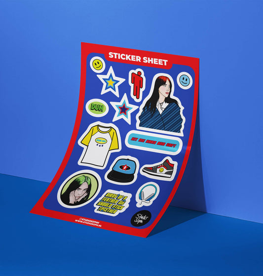 Billie A5 Sticker Sheet