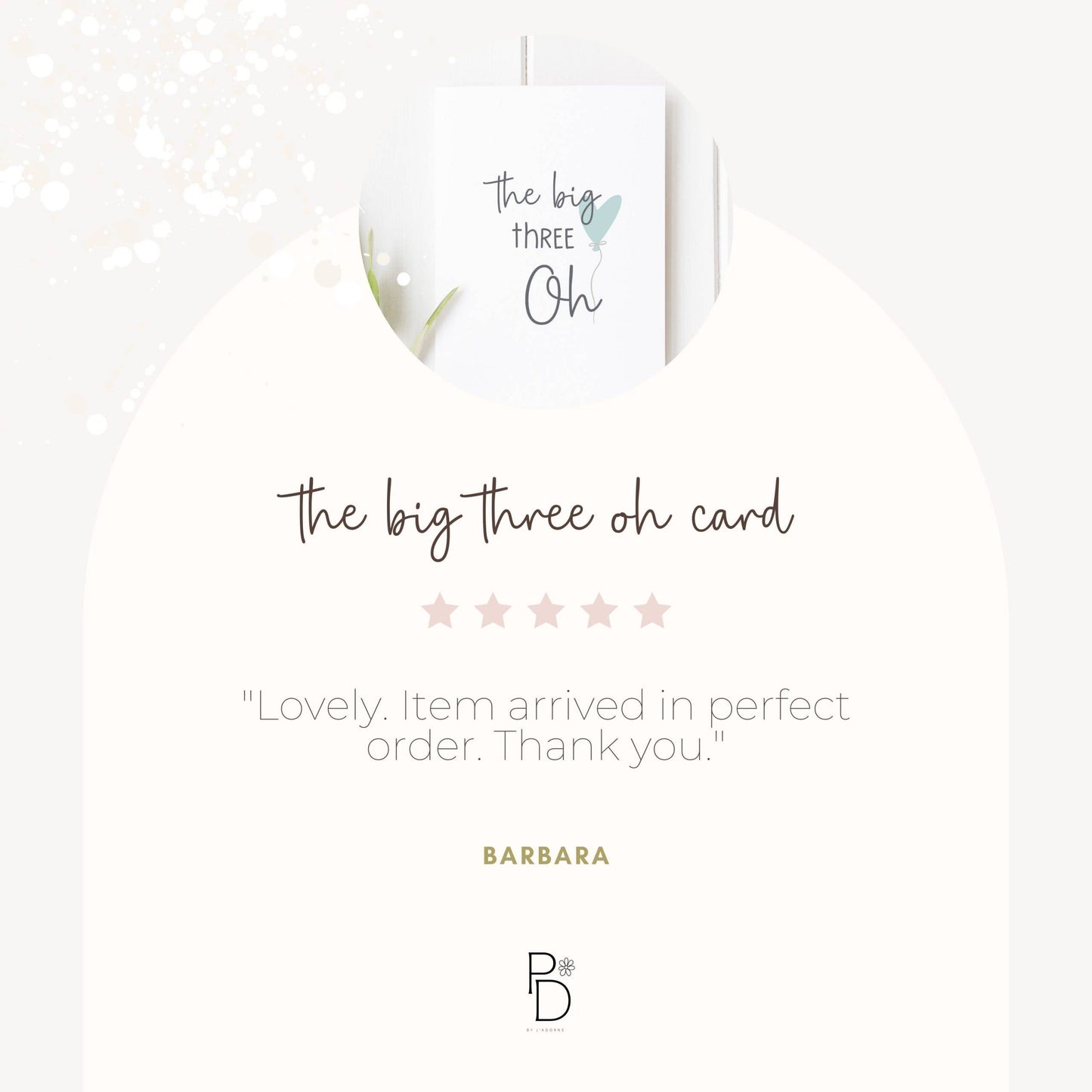 The Big Three Oh Card