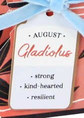 Gladiolus Floral Pop-Up Card with Bow Embellishment