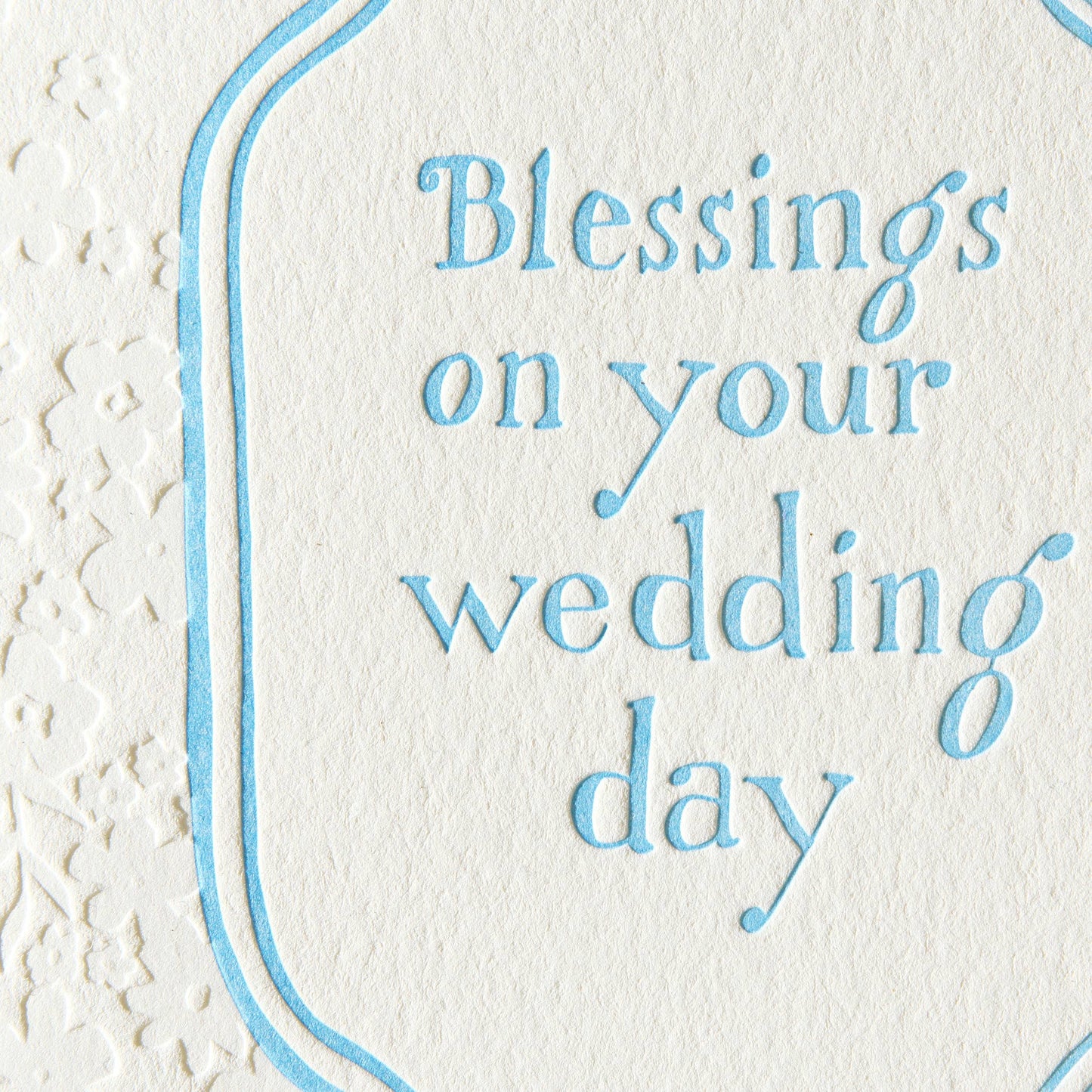 Blessings Wedding - Letterpress Greeting Card