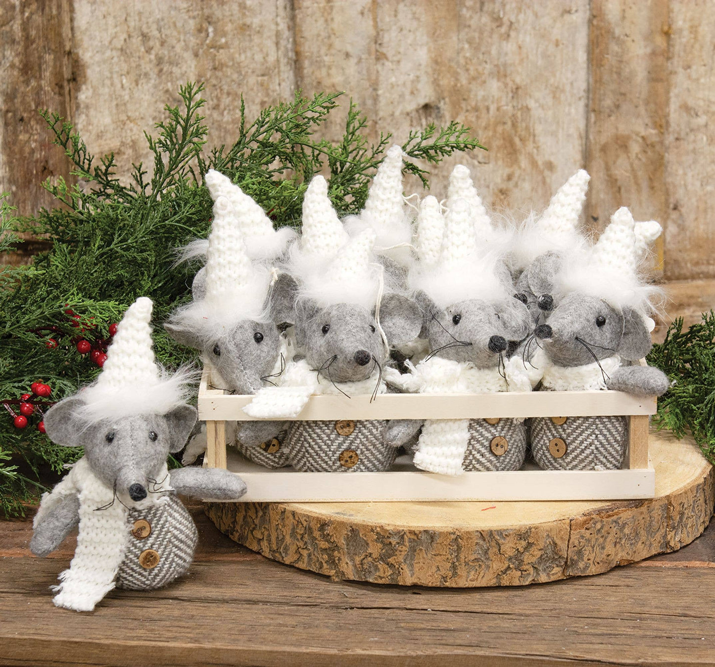 Grey Mouse Ornament