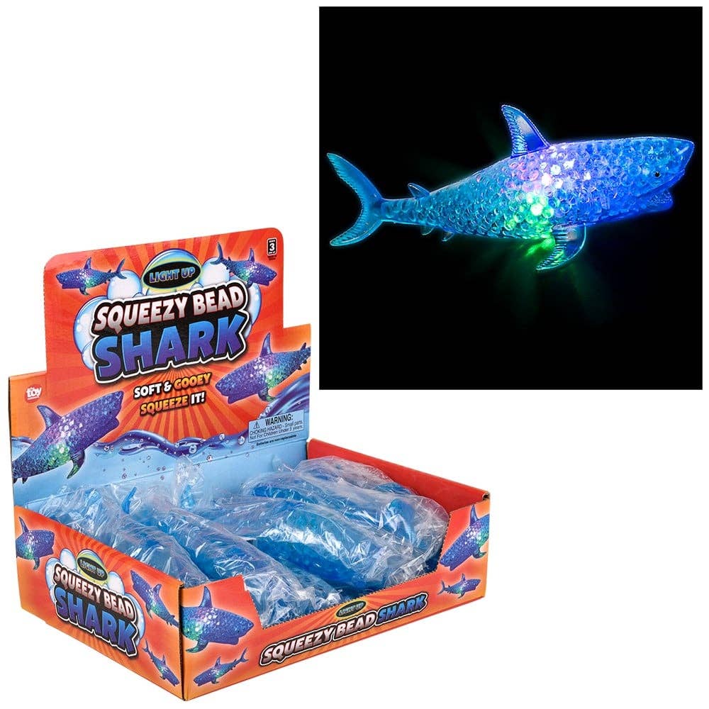 7.5" LIGHT-UP SQUEEZY BEAD SHARK