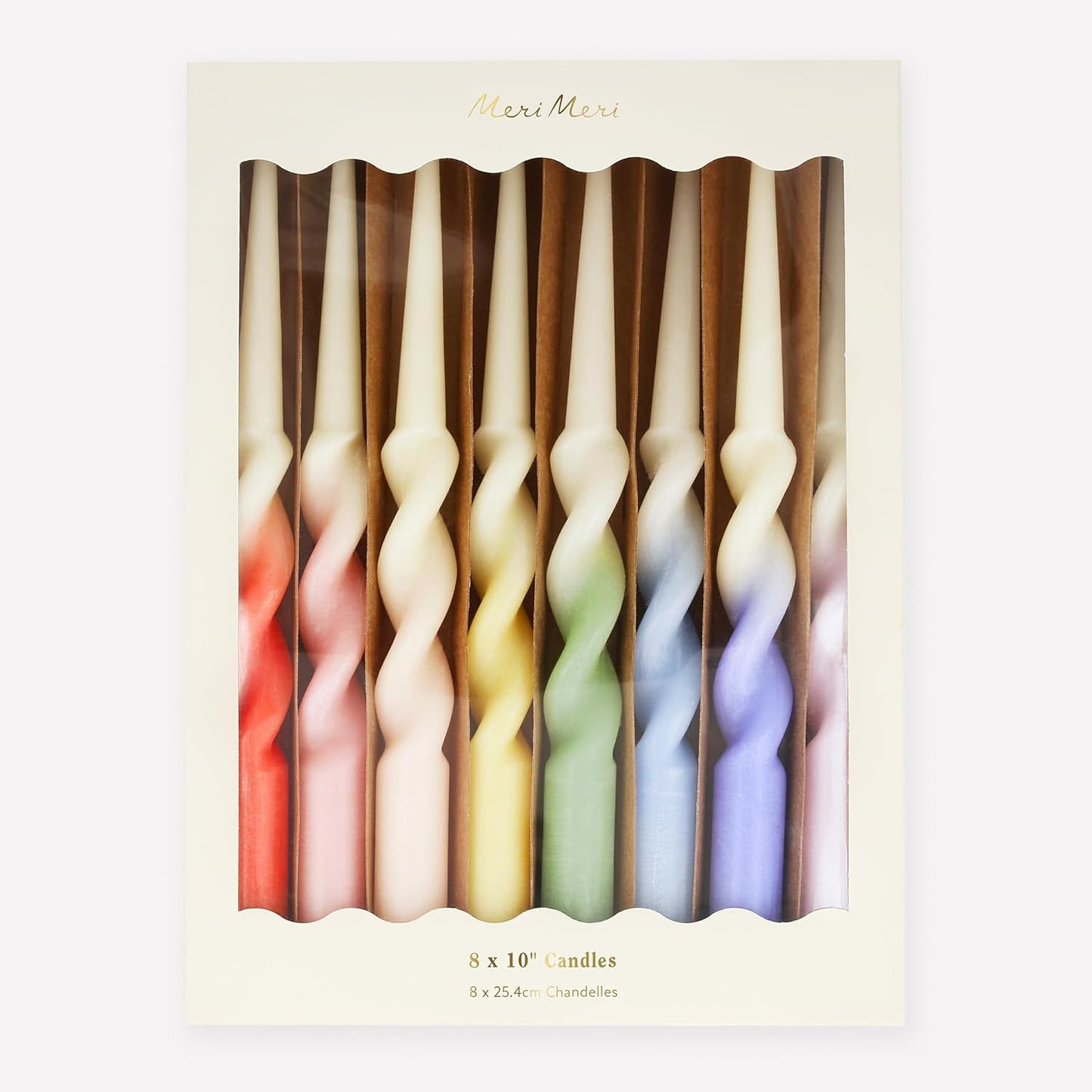 Meri Meri Rainbow Twisted Dipped Candles