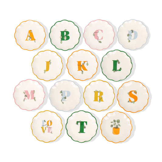 Botanical Scalloped Dish - Plant