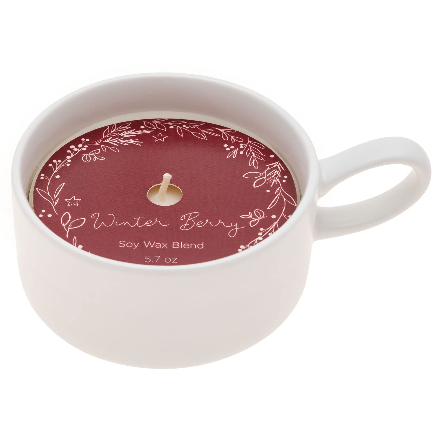 Scented Ceramic Candle Wreath/Winter Berry
