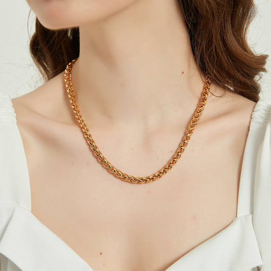 Ella rolo chain necklace, chain necklace, gold necklace