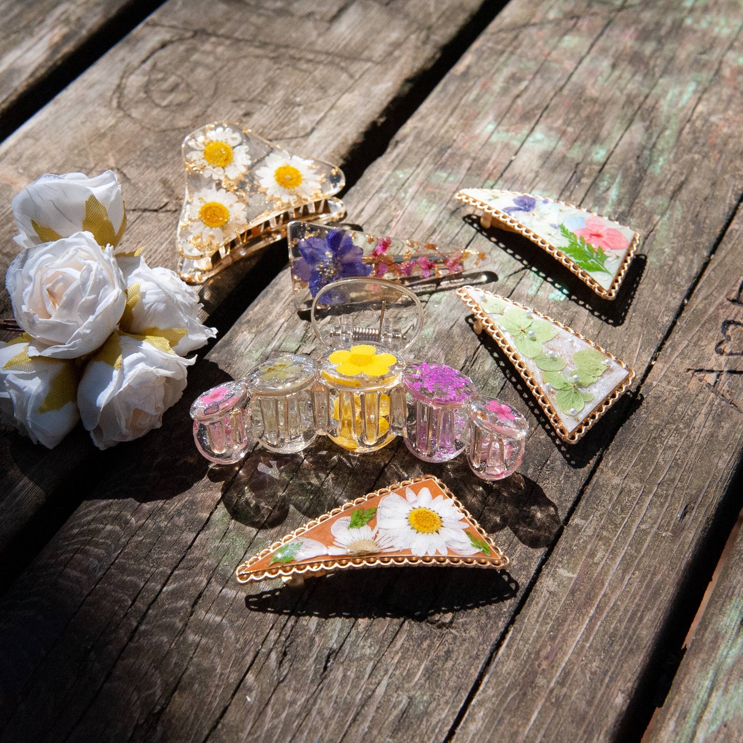 Real Pressed Flower Barrette