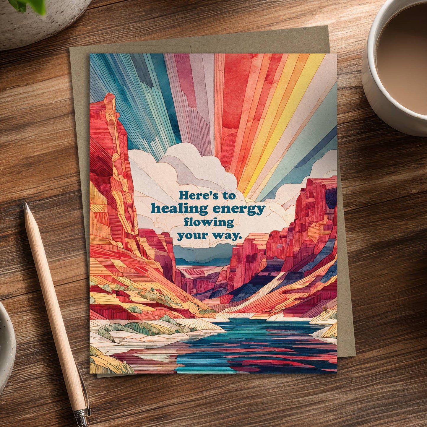 Healing Energy - Recycled Get Well Card for Nature Lovers