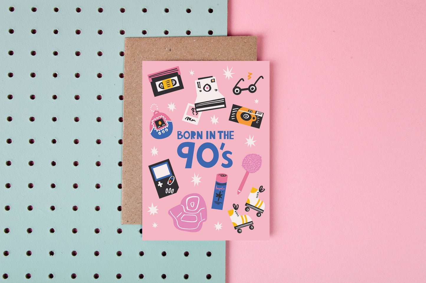 Born in the 90s - Birthday Card - 1990 - Nostalgic Age Card