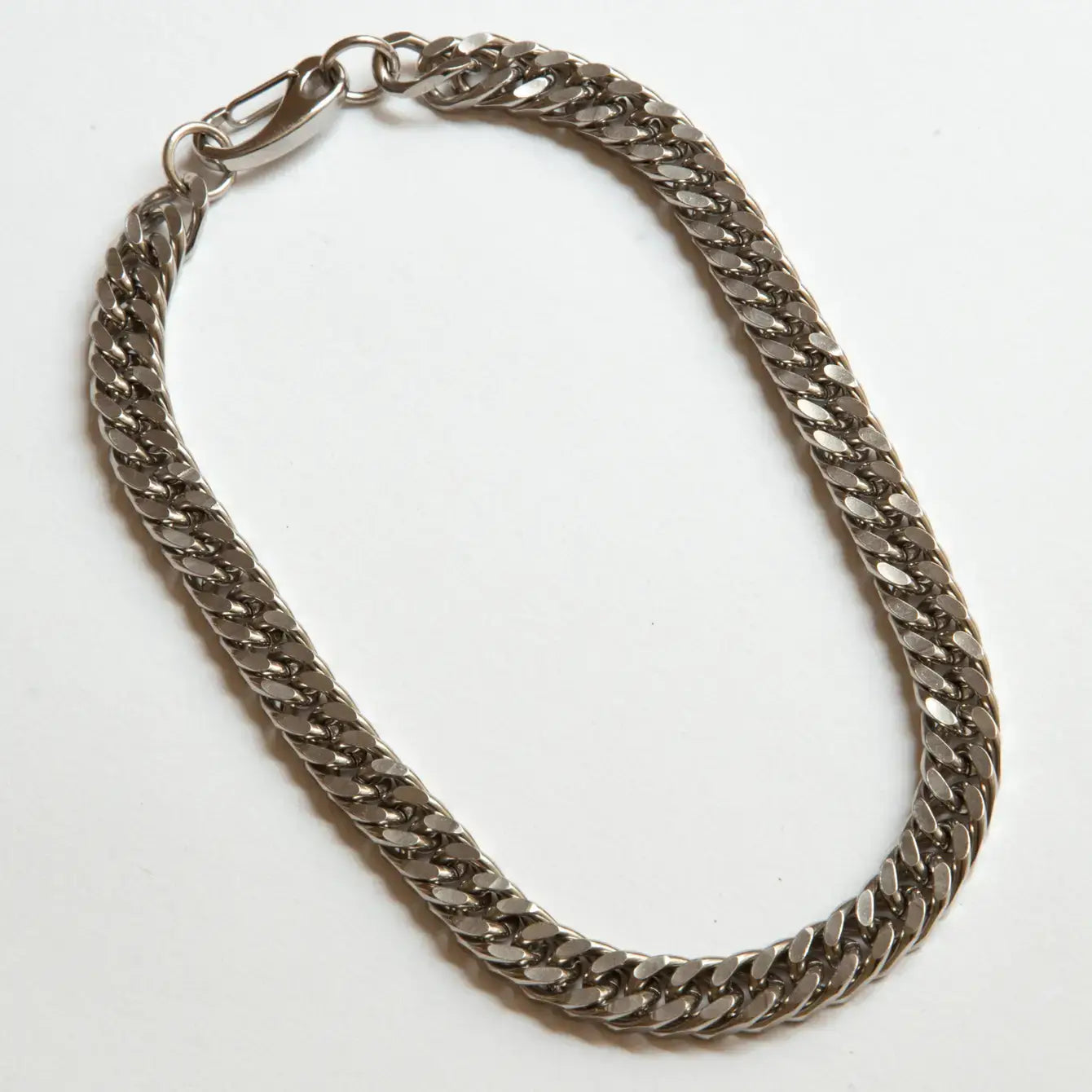 Chunky Heart Chain Necklace Set Silver Charm Pendant