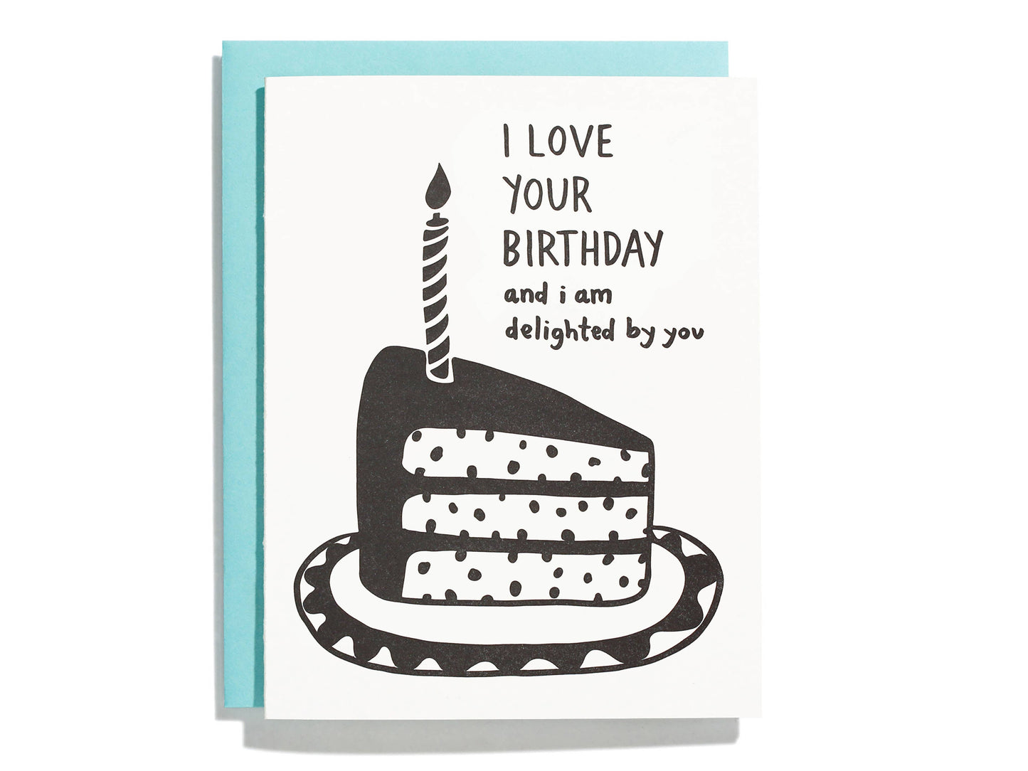 Delighted Birthday - Letterpress Greeting Card