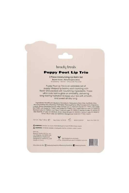 Puppy Pout Sweet Lip Balm Trio - 3set