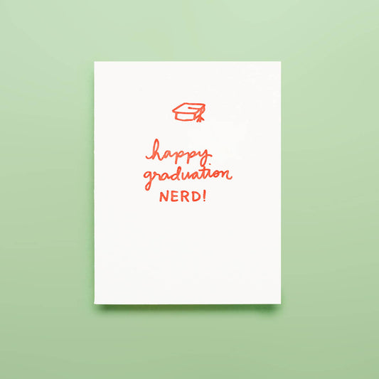 Graduation Nerd - Letterpress Greeting Card