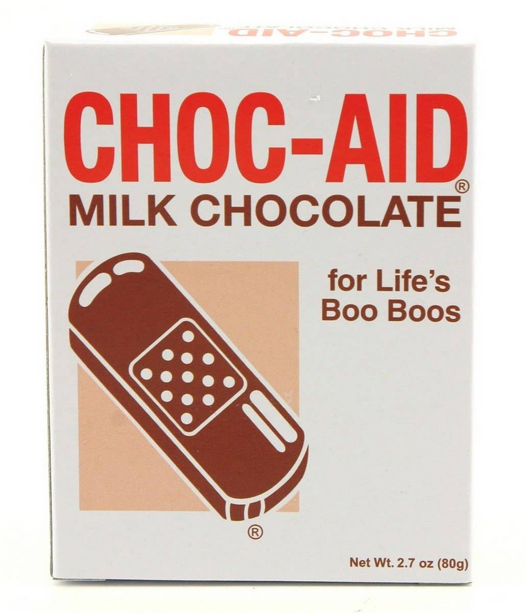 Choc-Aid Bandaids Milk Chocolate 2.7oz Case