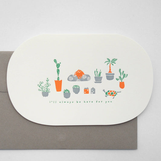 Letterpress happy paws card - I'll always be here for you
