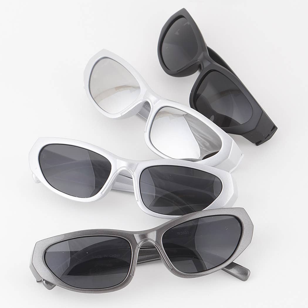 Monochrome Oval Sunglasses