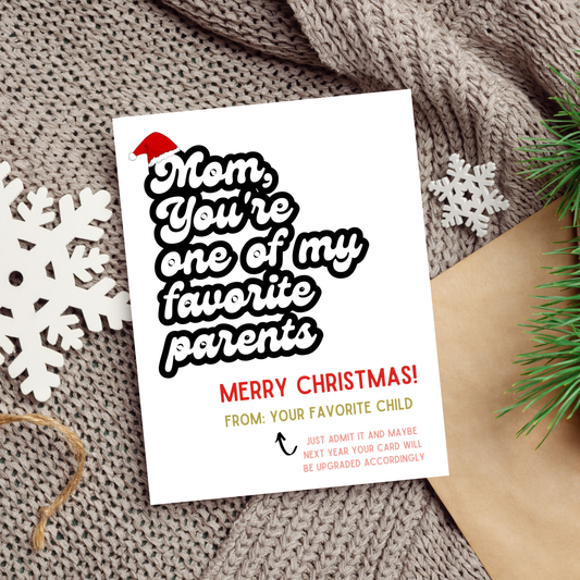 Funny Christmas Card for Mom, Mom Christmas Gift Sassy