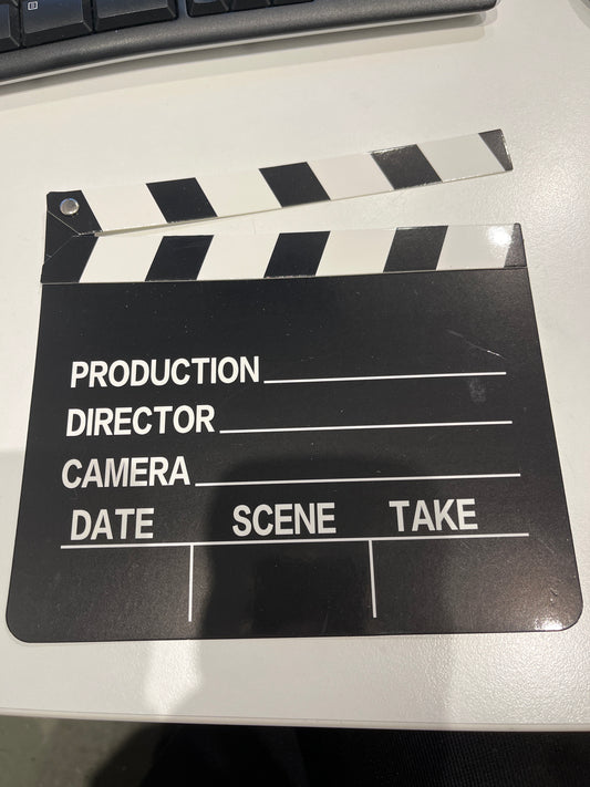 movie film clap board