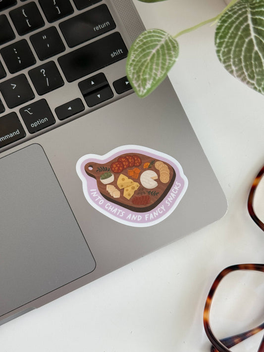 Chats and Snacks Charcuterie - Cheese Vinyl Sticker