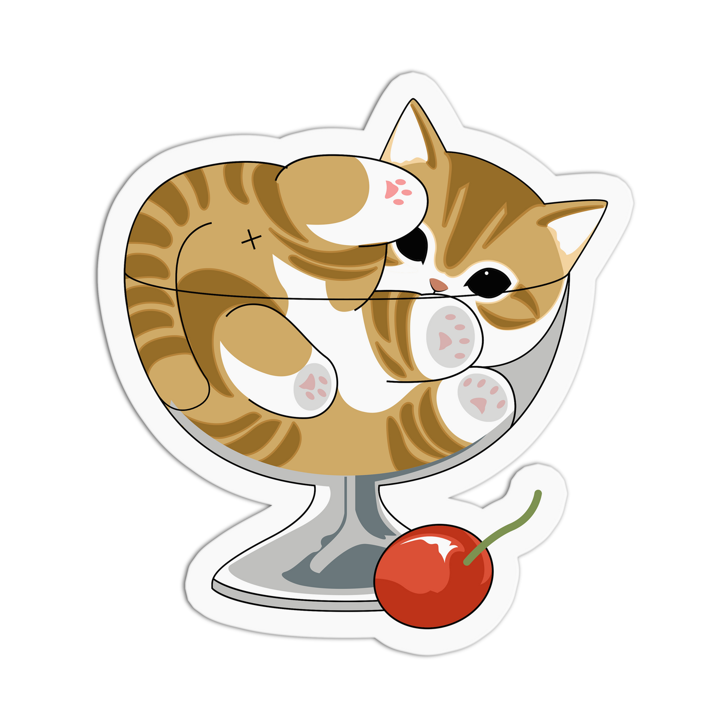 Sundae Sprout Cutie Cat Textured Stickers