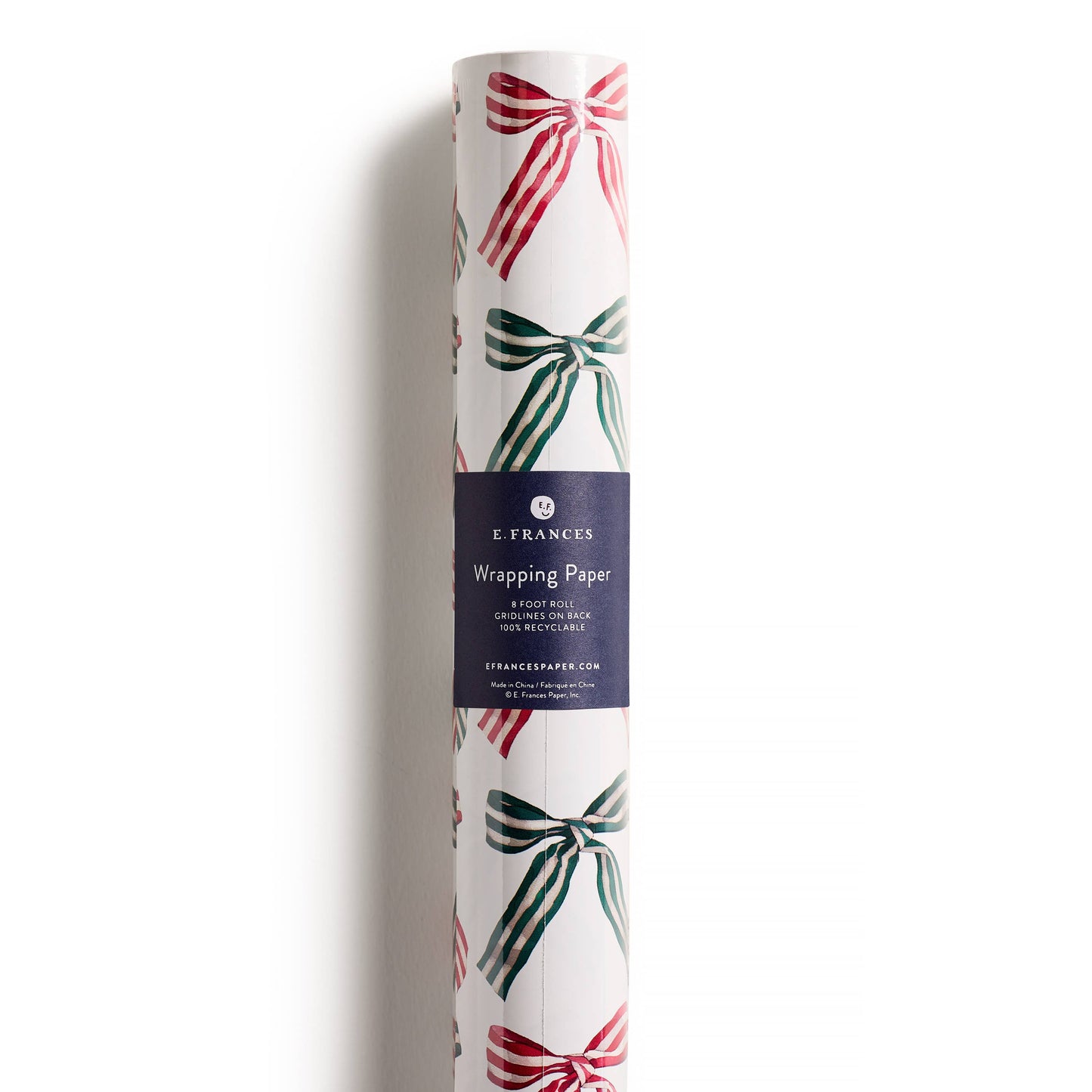 Ribbon Candy Bows Roll of Gift Wrap | Holiday Wrapping Paper