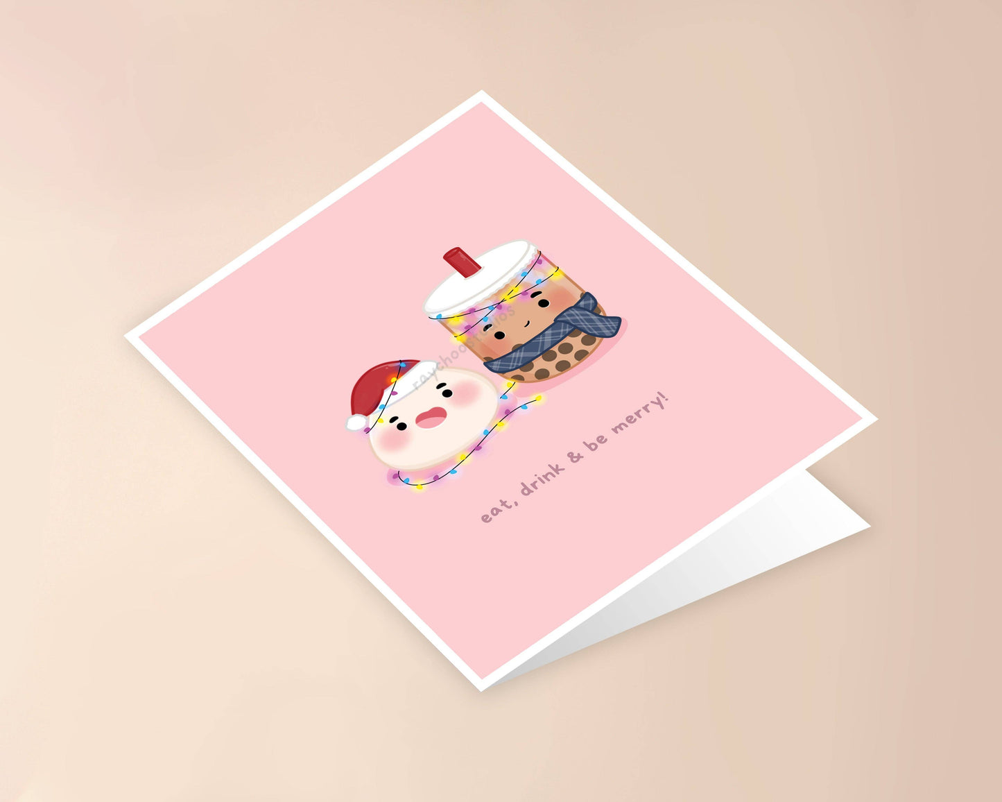 Eat Drink & Be Merry Christmas Card