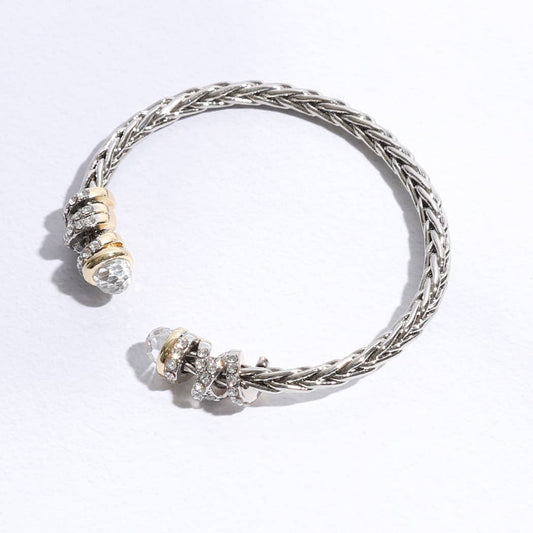 RH 2T 4MM Round Ponytail Bangle Bracelet