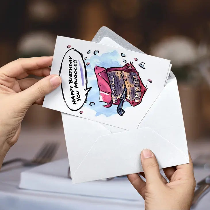 "You Muggle" - Harry Potter Howler Birthday Card