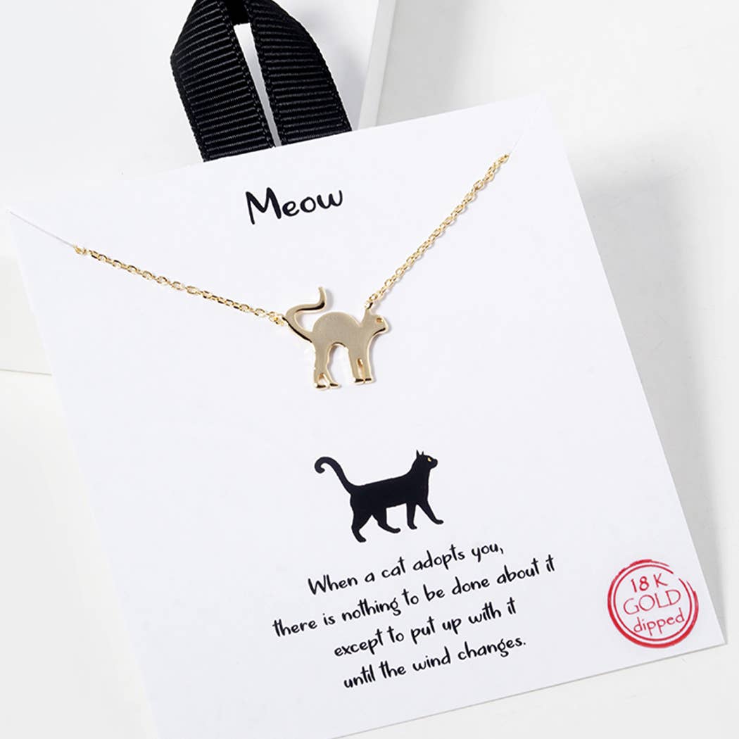 Meow Cat Pendant Necklace