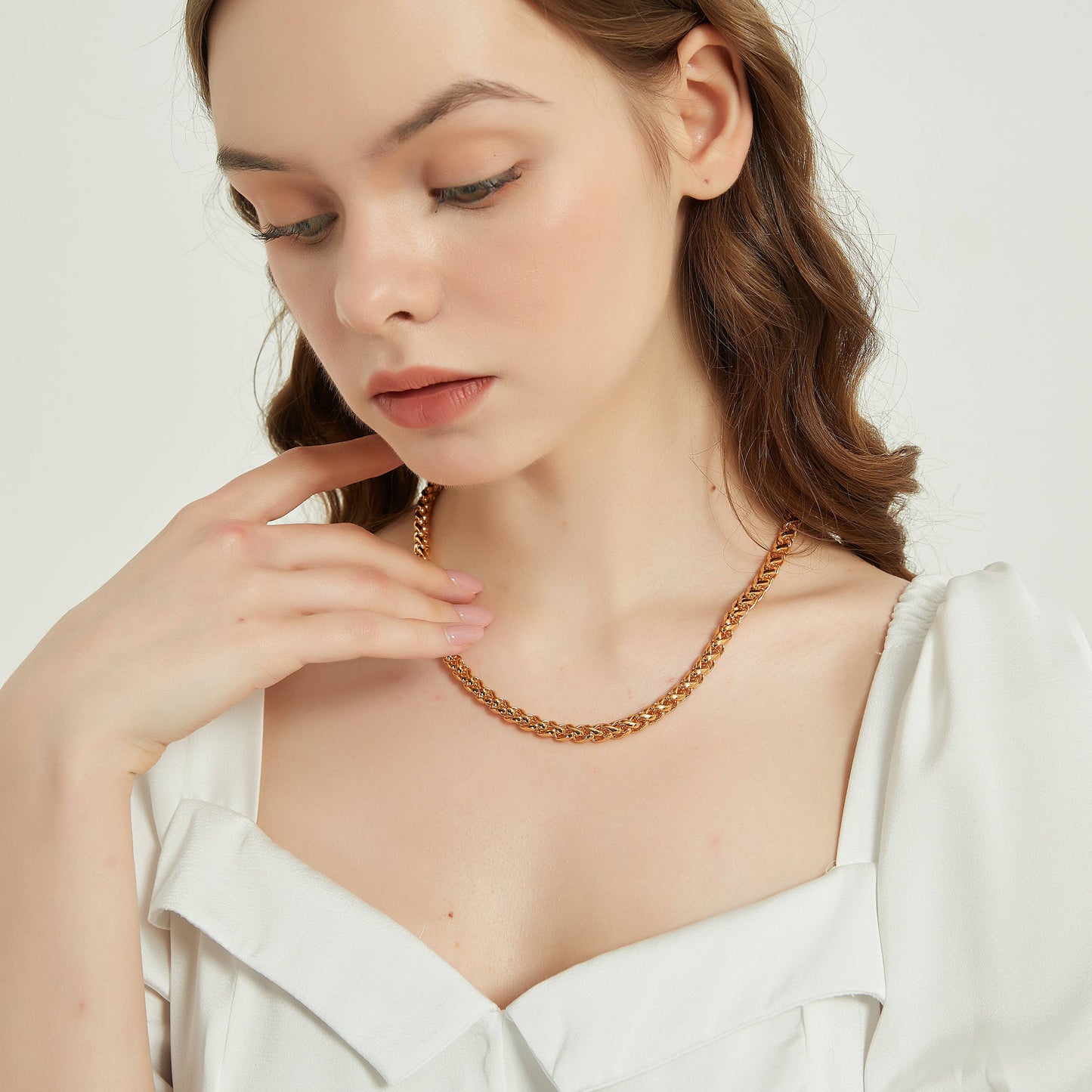 Ella rolo chain necklace, chain necklace, gold necklace