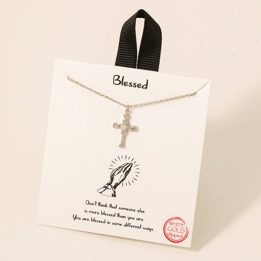 Gold Dipped Cross Pendant Necklace