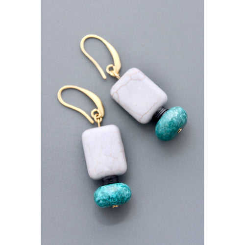 HYLE21 Turquoise and gray earrings - Front & Company: Gift Store