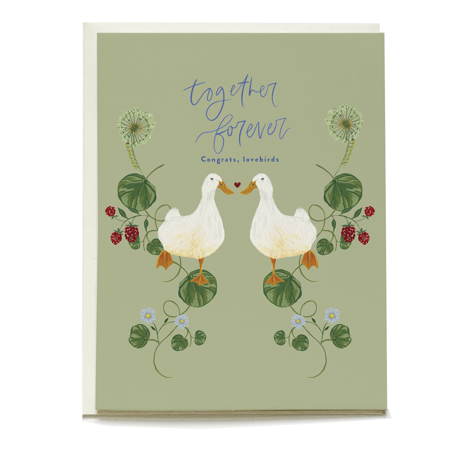 Lovebirds Wedding Greeting Card