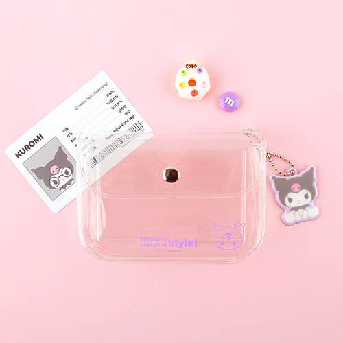 Sanrio Clear Card Holder with Keychain - Collectible Case